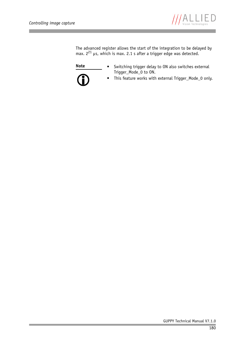 ALLIED Vision Technologies Guppy F-503 User Manual | Page 180 / 293