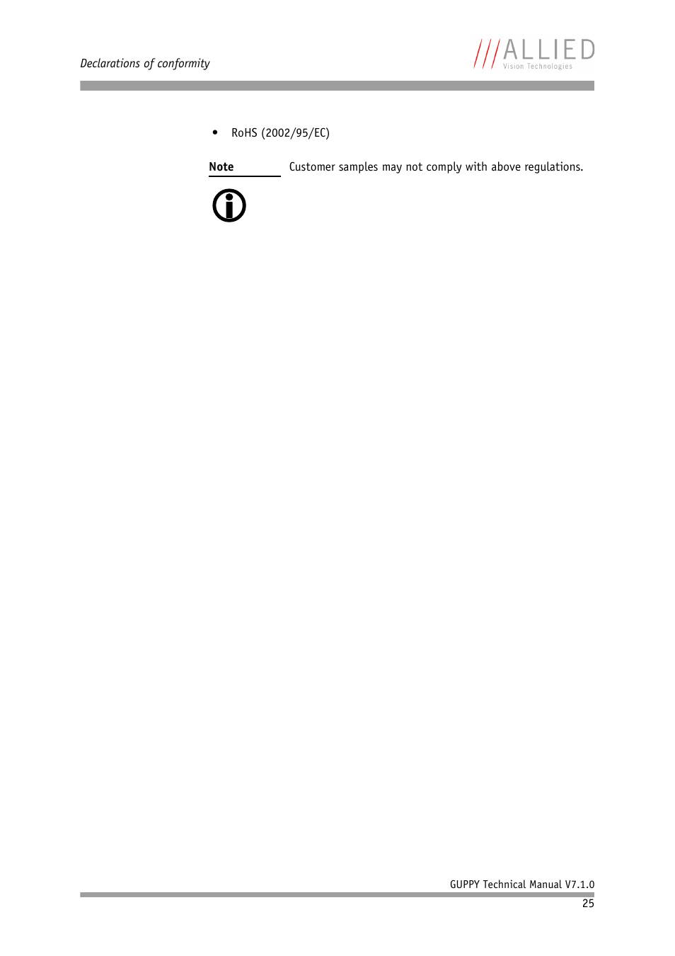 ALLIED Vision Technologies Guppy F-503 User Manual | Page 25 / 293