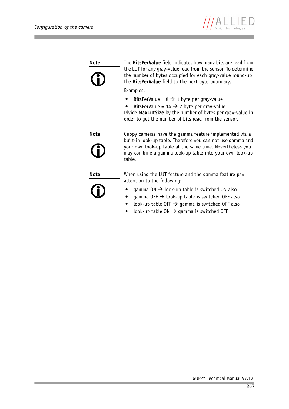 ALLIED Vision Technologies Guppy F-503 User Manual | Page 267 / 293