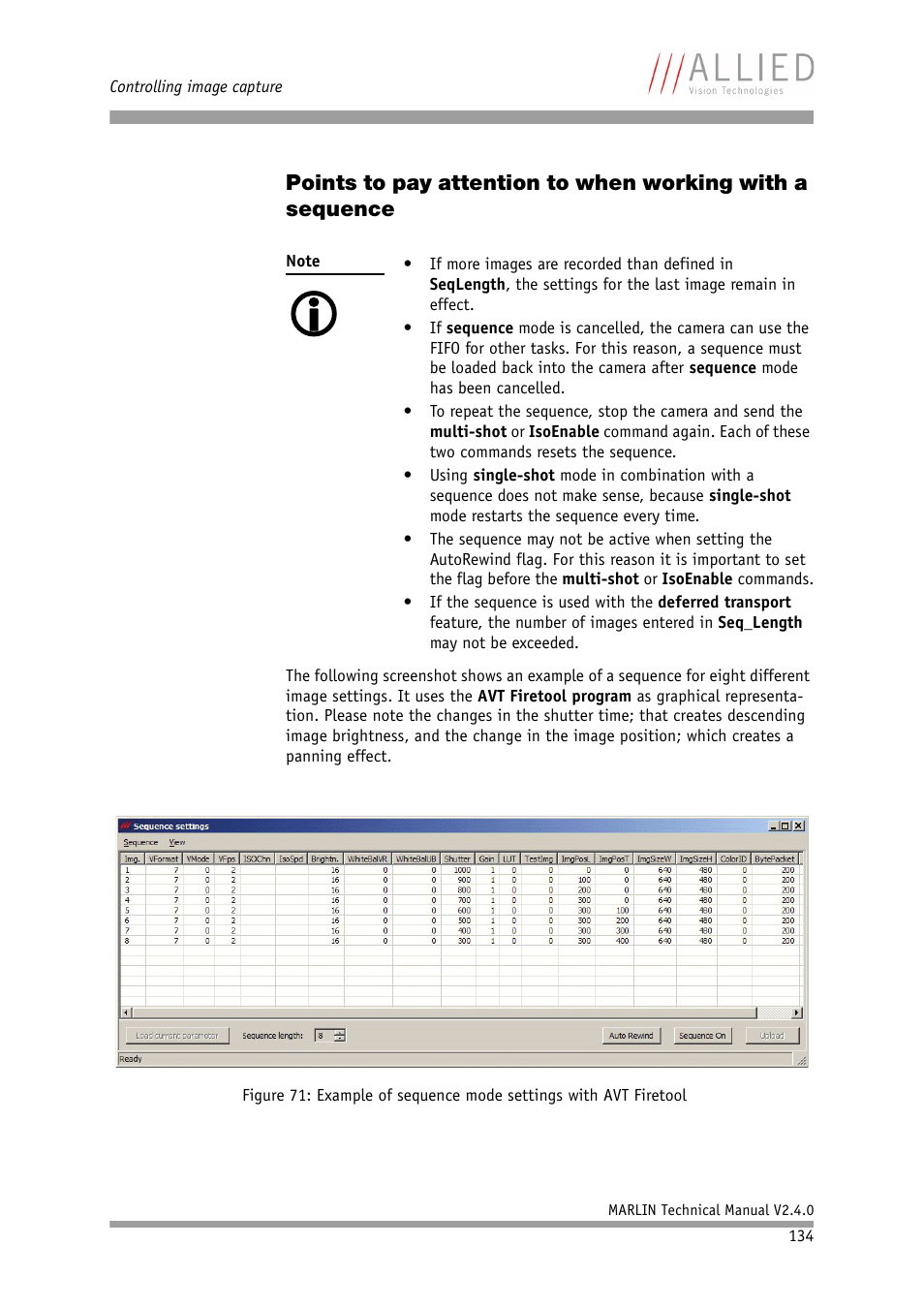 ALLIED Vision Technologies Marlin F-201 User Manual | Page 134 / 247