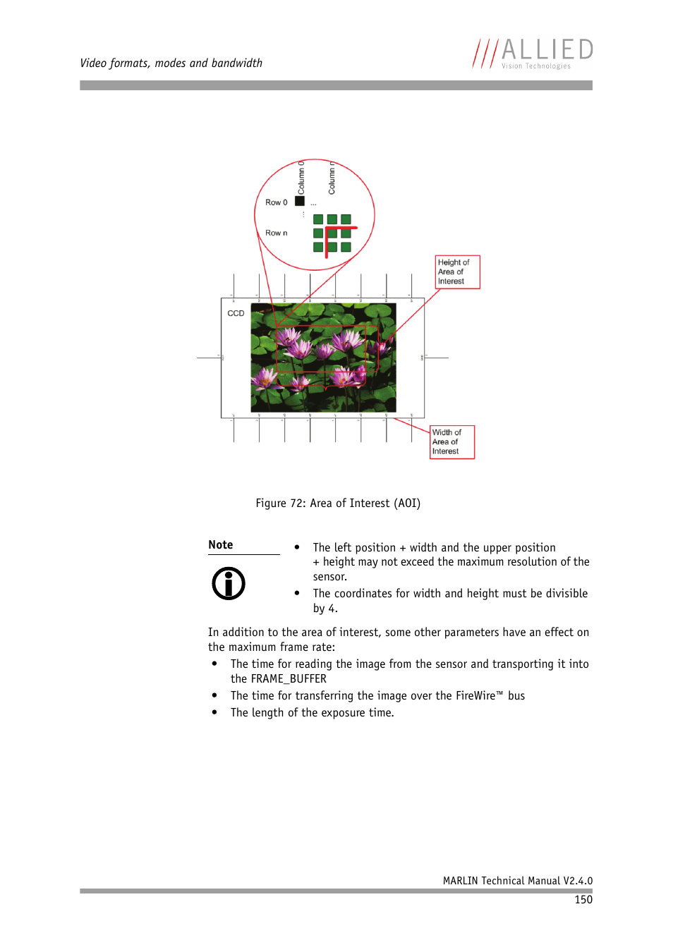 ALLIED Vision Technologies Marlin F-201 User Manual | Page 150 / 247