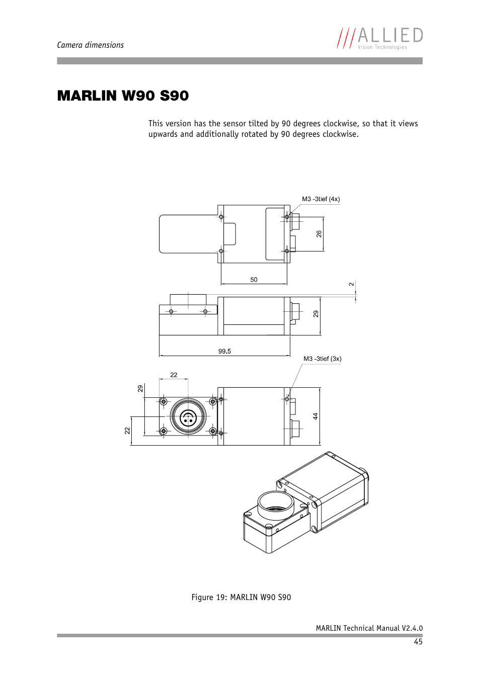 Marlin w90 s90 | ALLIED Vision Technologies Marlin F-201 User Manual | Page 45 / 247