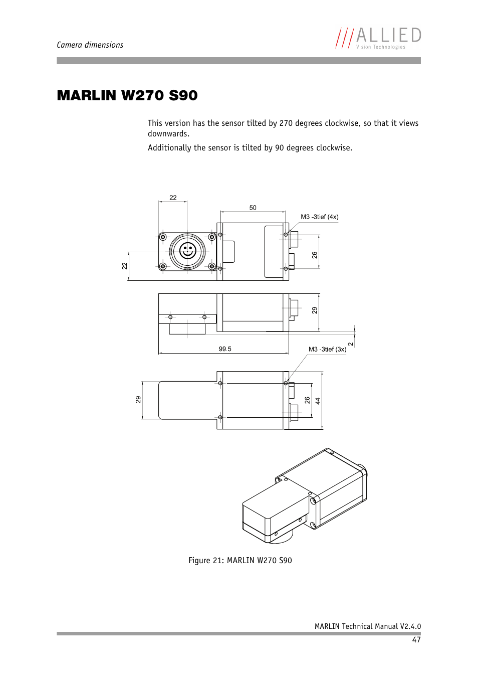 Marlin w270 s90 | ALLIED Vision Technologies Marlin F-201 User Manual | Page 47 / 247