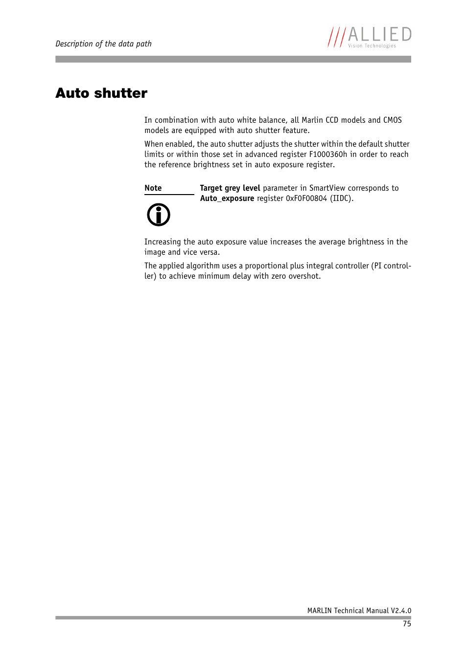 Auto shutter | ALLIED Vision Technologies Marlin F-201 User Manual | Page 75 / 247