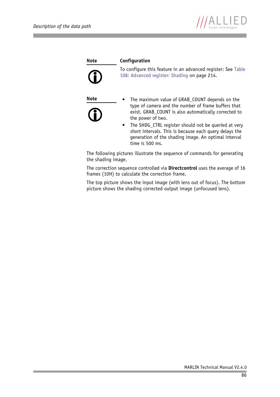 ALLIED Vision Technologies Marlin F-201 User Manual | Page 86 / 247