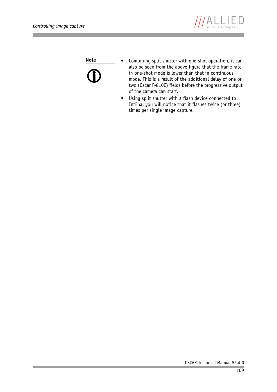 ALLIED Vision Technologies Oscar F-810 User Manual | Page 109 / 212