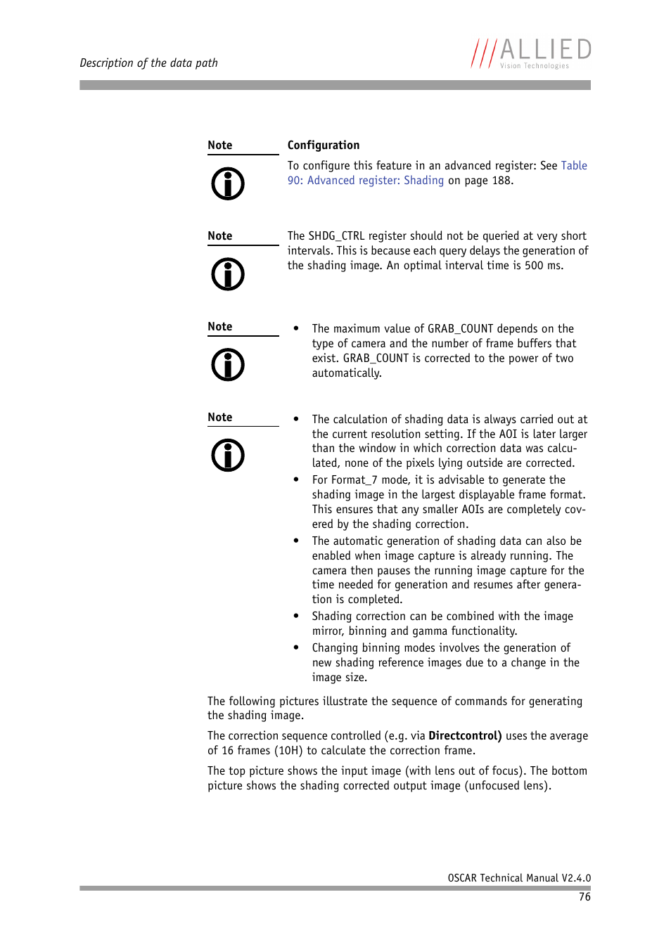 ALLIED Vision Technologies Oscar F-810 User Manual | Page 76 / 212
