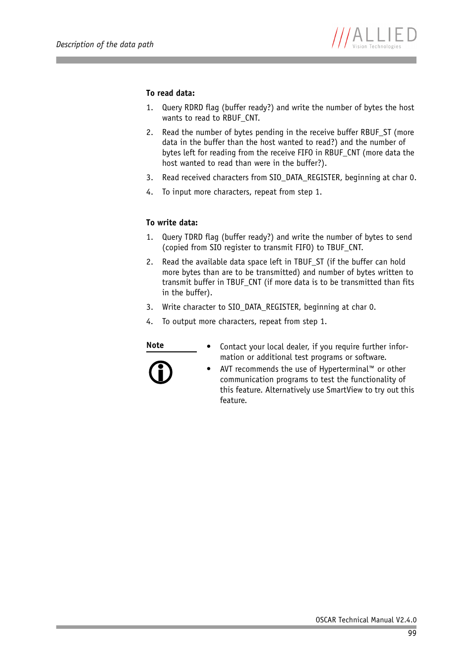 ALLIED Vision Technologies Oscar F-810 User Manual | Page 99 / 212