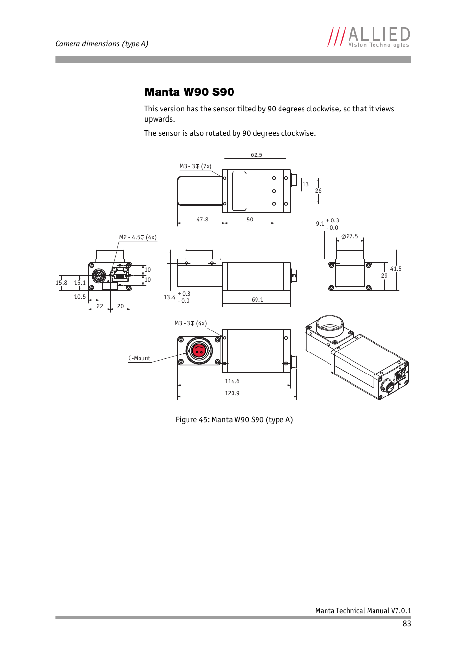 Manta w90 s90 | ALLIED Vision Technologies Manta G-917 User Manual | Page 83 / 156