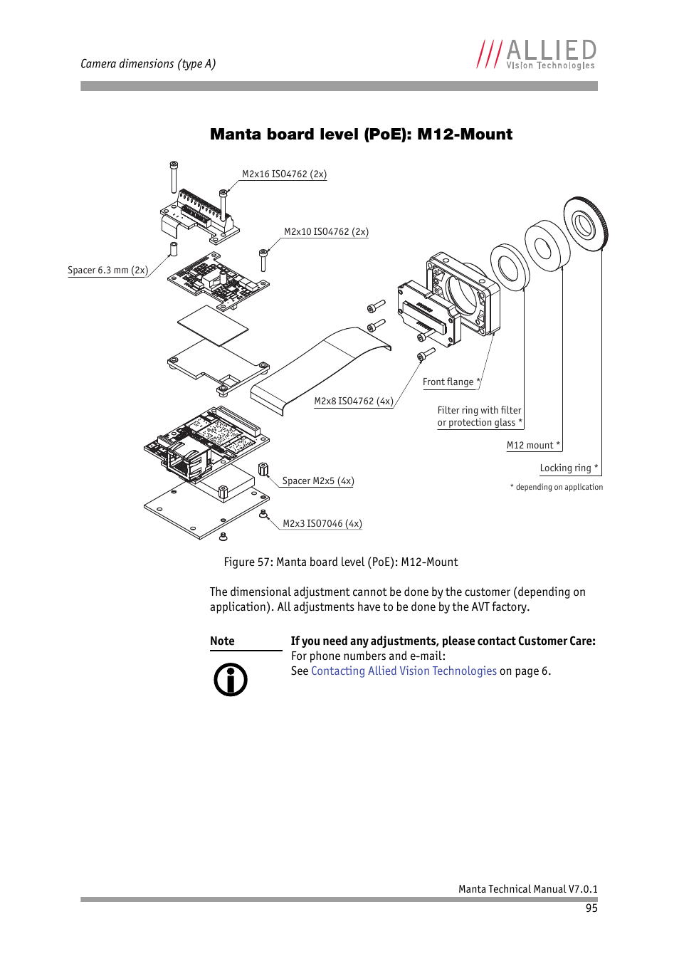 Manta board level (poe): m12-mount, Chapter | ALLIED Vision Technologies Manta G-917 User Manual | Page 95 / 156