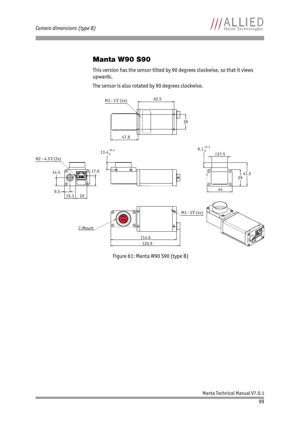 Manta w90 s90 | ALLIED Vision Technologies Manta G-917 User Manual | Page 99 / 156