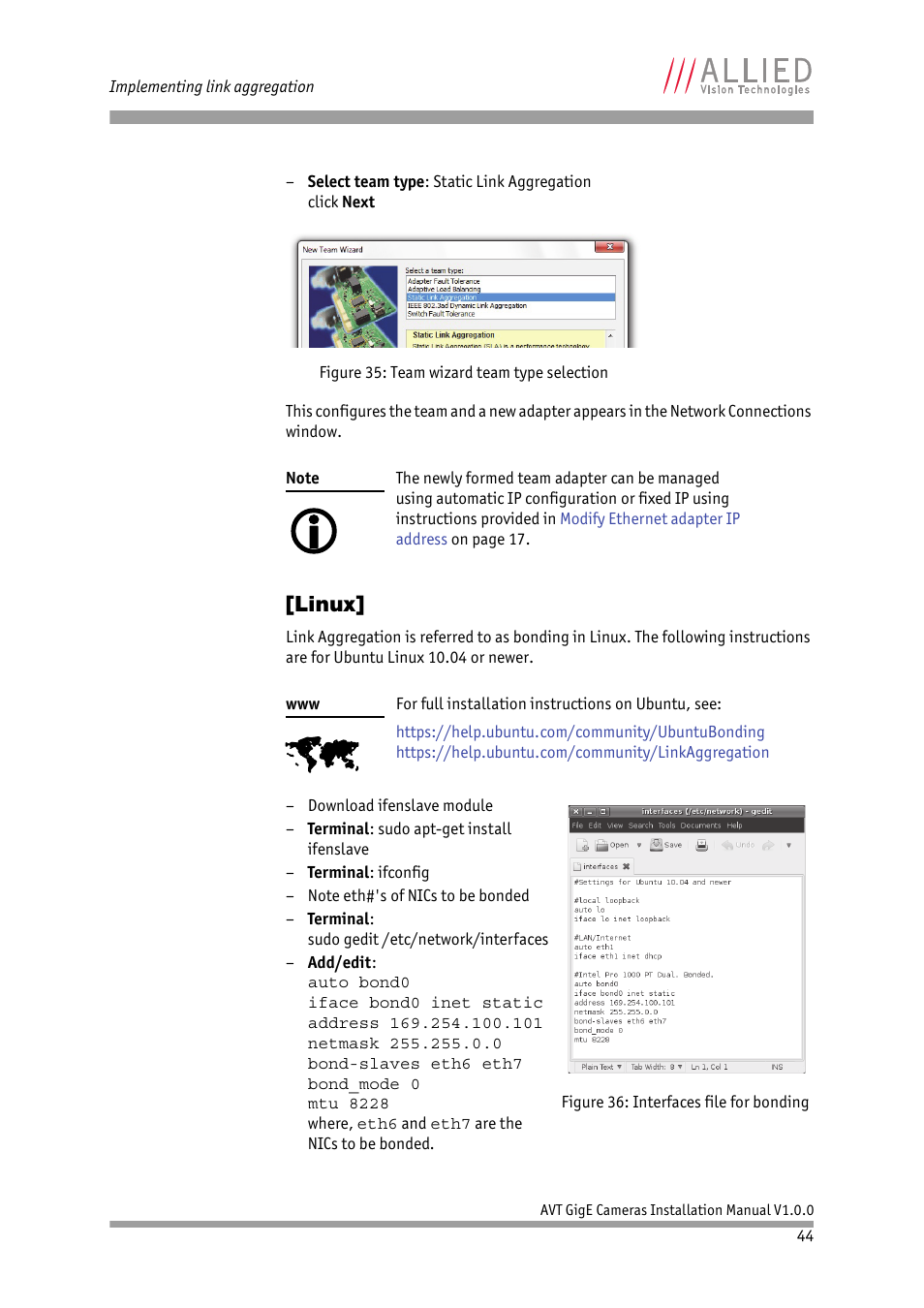Linux | ALLIED Vision Technologies Bigeye G-1100 Cool User Manual | Page 44 / 57