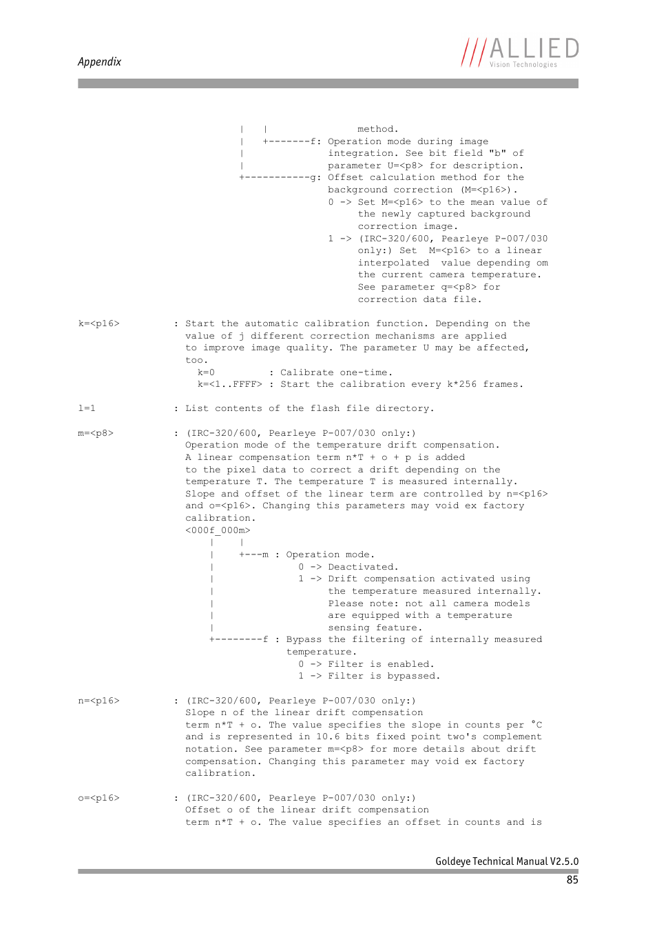 ALLIED Vision Technologies Goldeye P-032 SWIR User Manual | Page 85 / 102