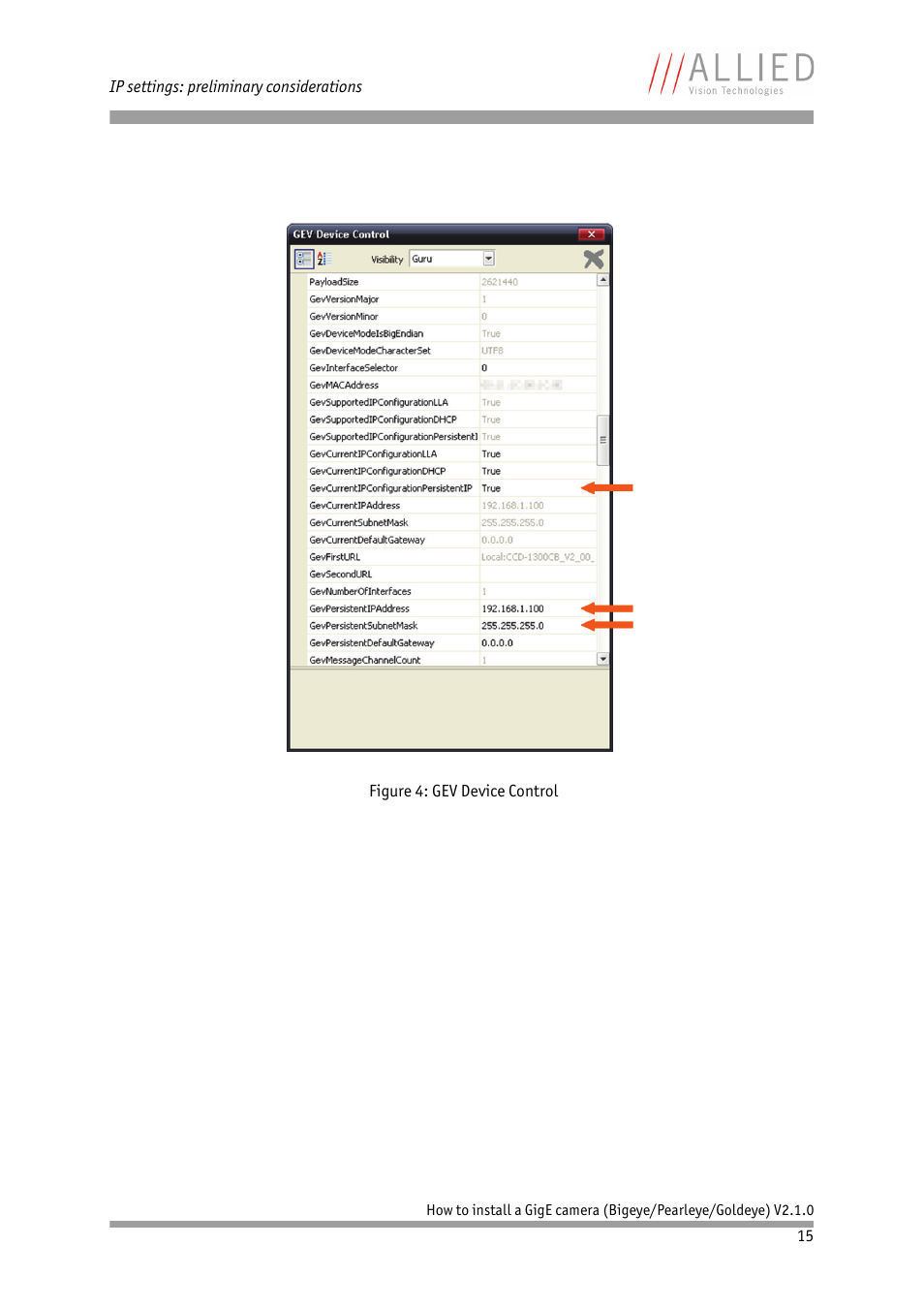 ALLIED Vision Technologies Goldeye P-032 SWIR User Manual | Page 15 / 50