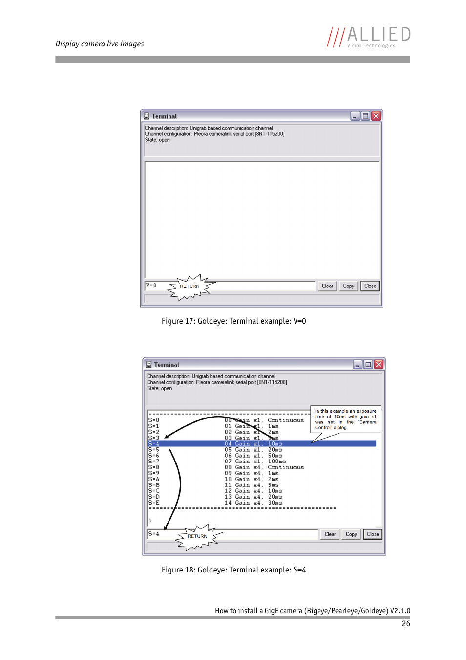 ALLIED Vision Technologies Goldeye P-032 SWIR User Manual | Page 26 / 50