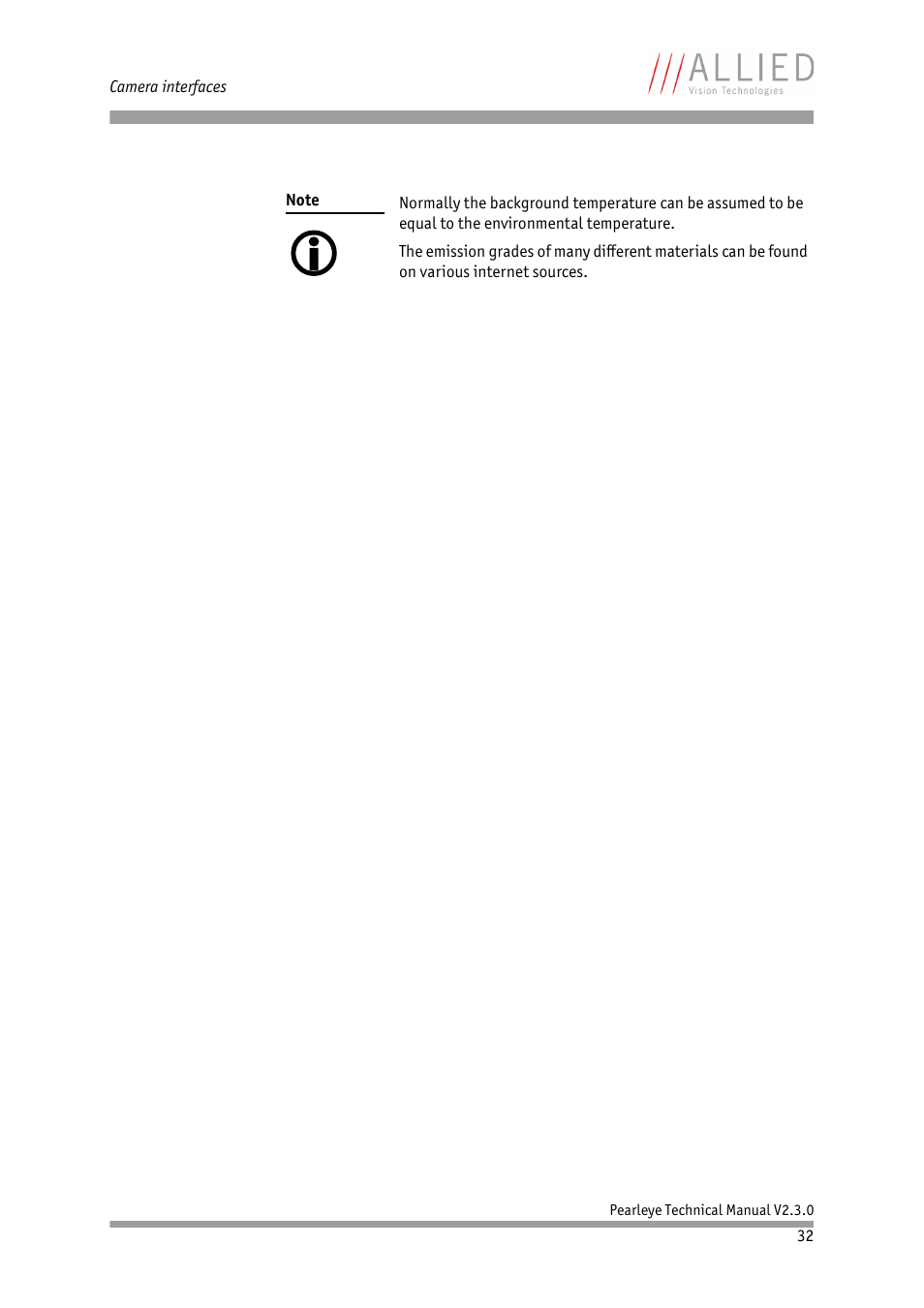 ALLIED Vision Technologies Pearleye P-030 LWIR User Manual | Page 32 / 84