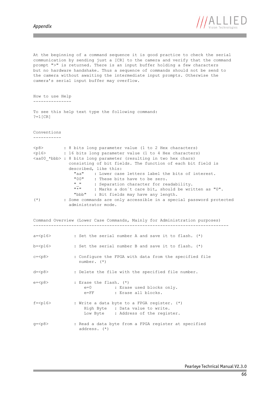 ALLIED Vision Technologies Pearleye P-030 LWIR User Manual | Page 66 / 84