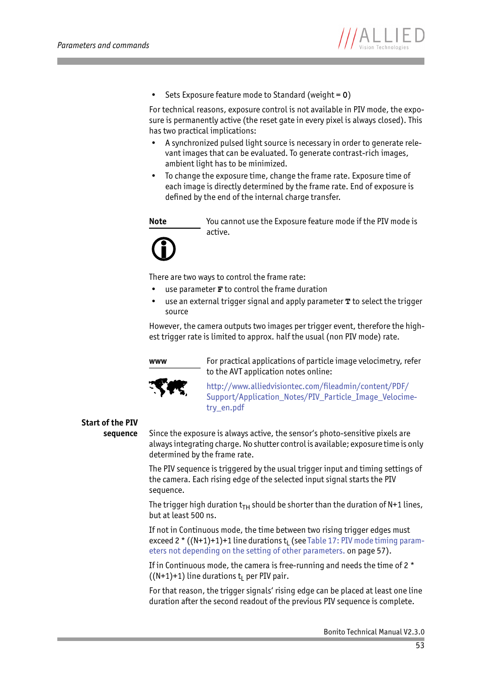 ALLIED Vision Technologies Bonito CL-400 200 fps User Manual | Page 53 / 80