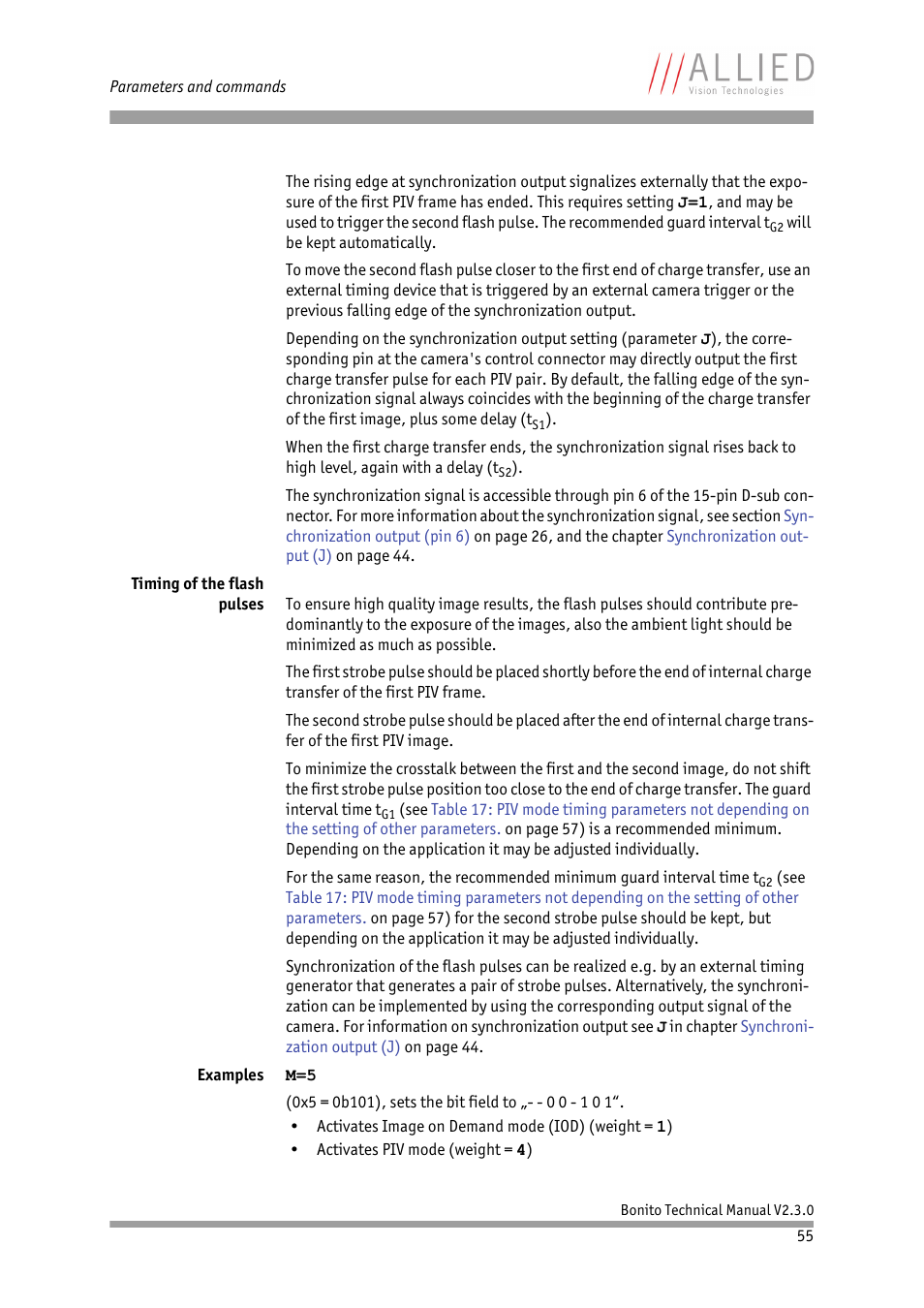 ALLIED Vision Technologies Bonito CL-400 200 fps User Manual | Page 55 / 80