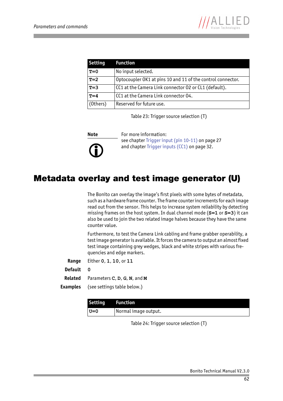 Metadata overlay and test image generator (u) | ALLIED Vision Technologies Bonito CL-400 200 fps User Manual | Page 62 / 80