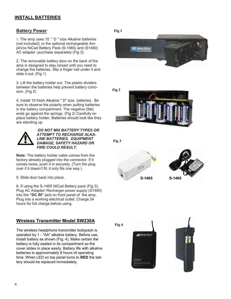 AmpliVox SW230A User Manual | Page 4 / 7