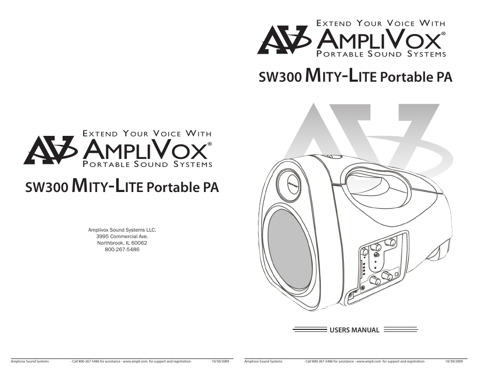 AmpliVox SW300 User Manual | 4 pages