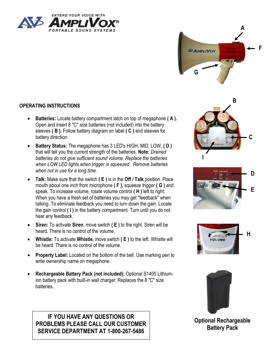 AmpliVox S1405 User Manual | 2 pages