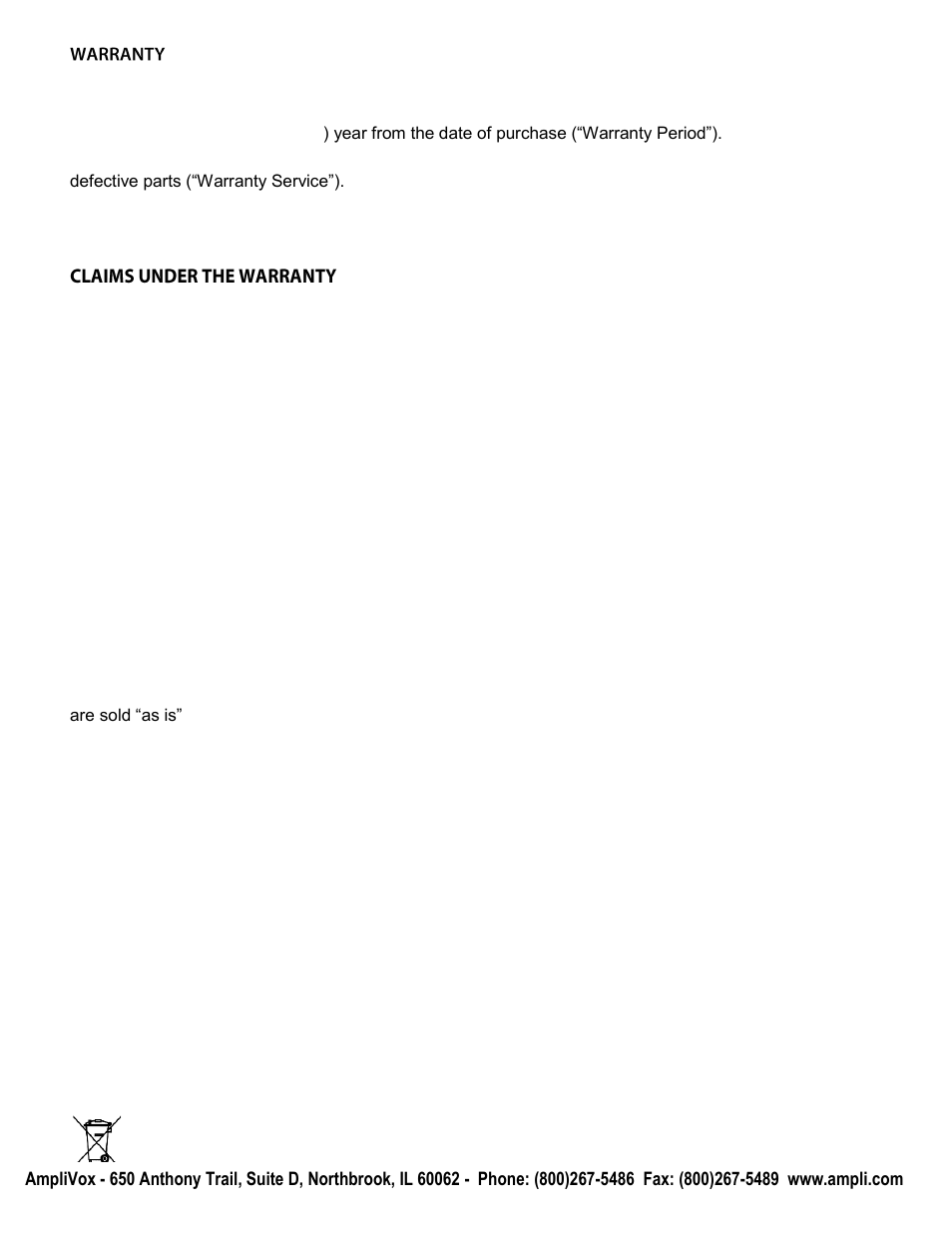 AmpliVox S1405 User Manual | Page 2 / 2
