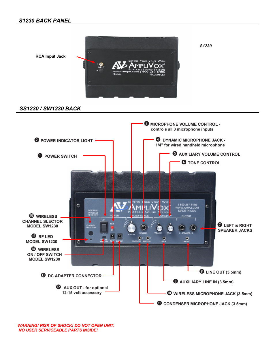 AmpliVox SW1230 User Manual | Page 4 / 7