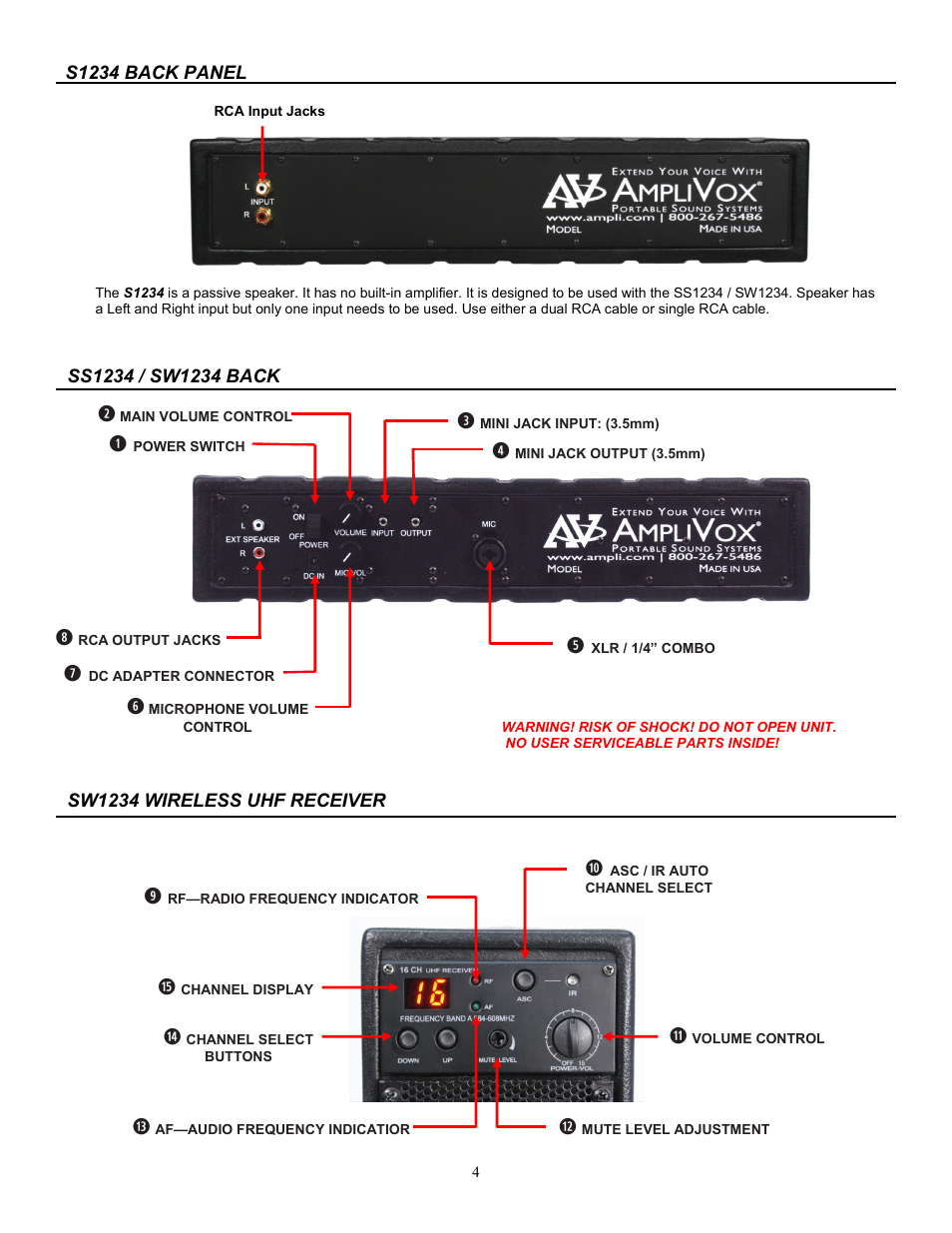 AmpliVox SW1234 User Manual | Page 4 / 8