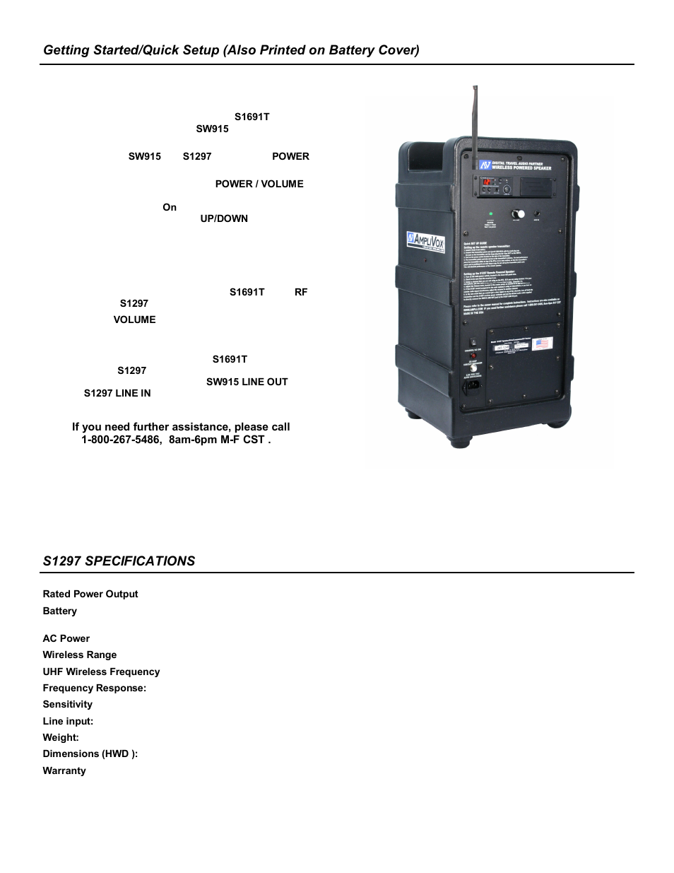 AmpliVox S1297 User Manual | Page 3 / 8