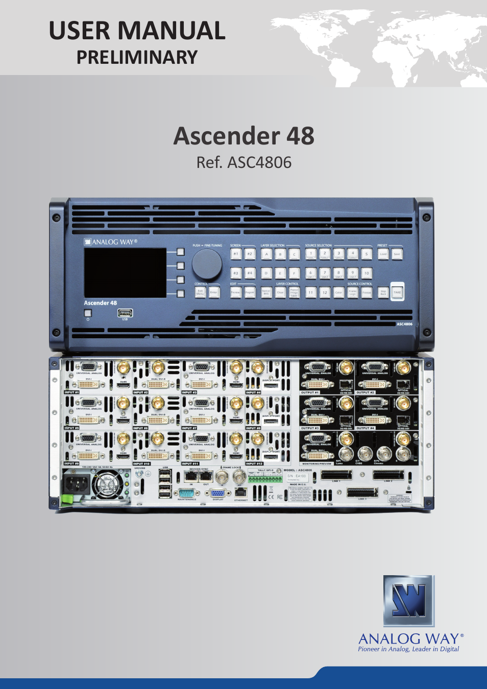 Analog Way Ascender 48 User Manual | 81 pages