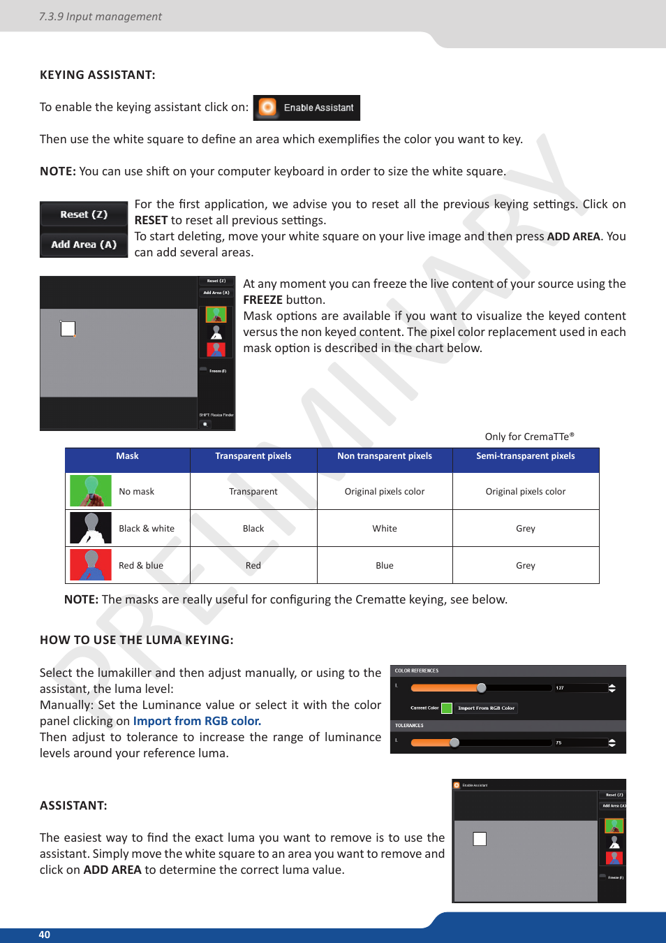 Preliminar y | Analog Way Ascender 48 User Manual | Page 40 / 81