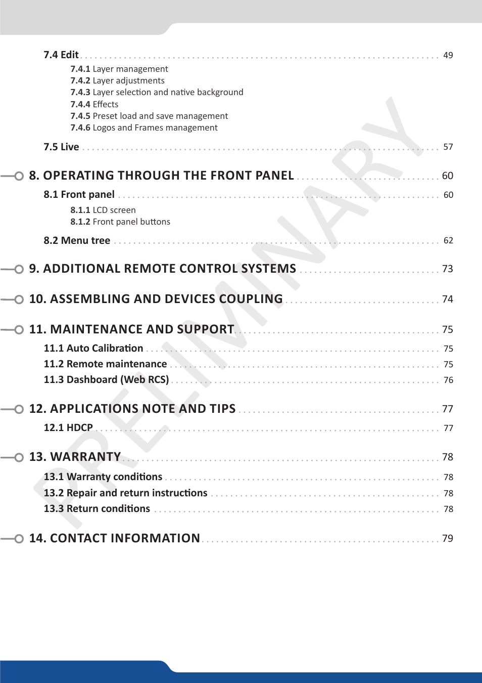 Preliminar y preliminar y | Analog Way Ascender 48 User Manual | Page 5 / 81