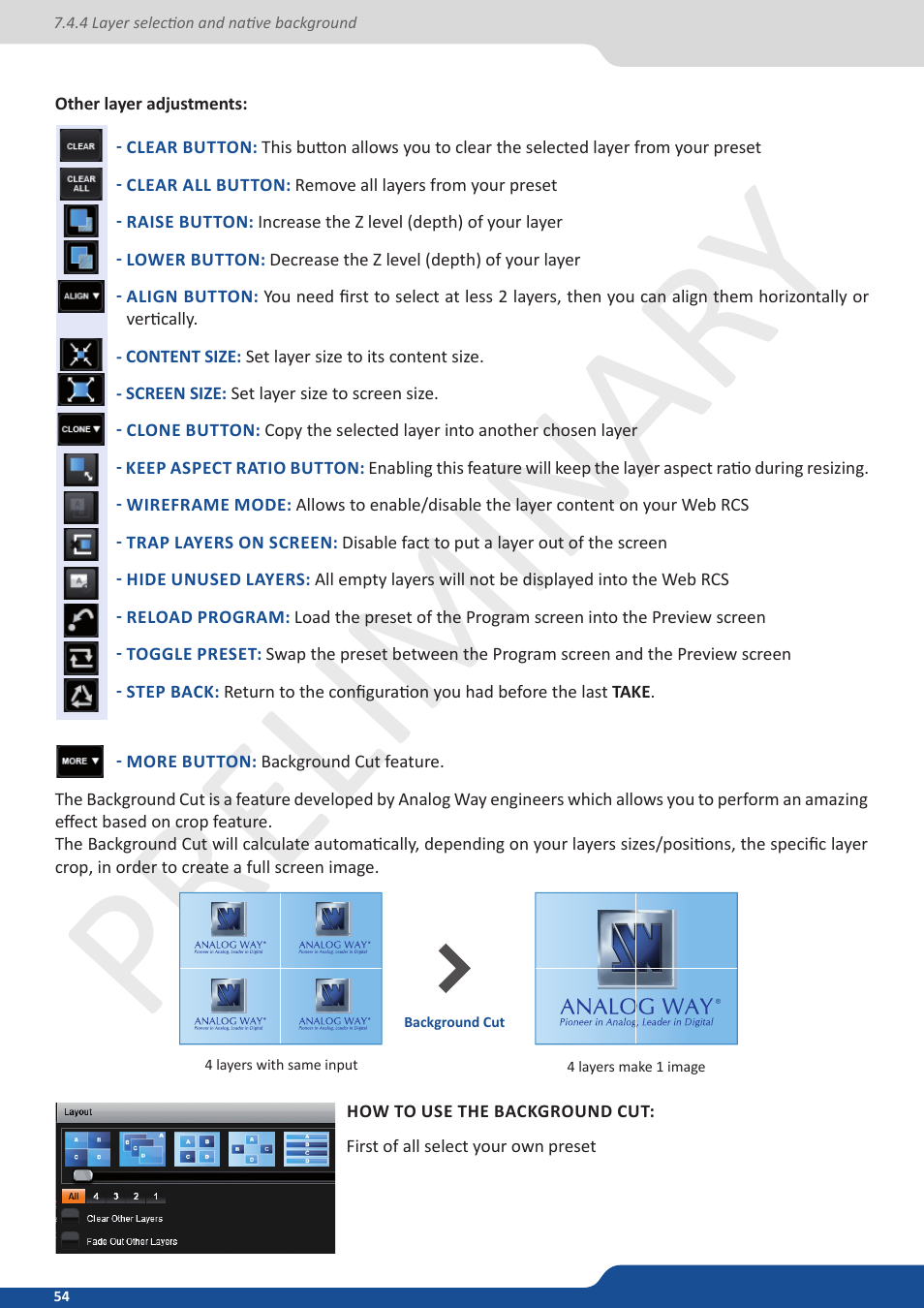 Preliminar y | Analog Way Ascender 48 User Manual | Page 54 / 81