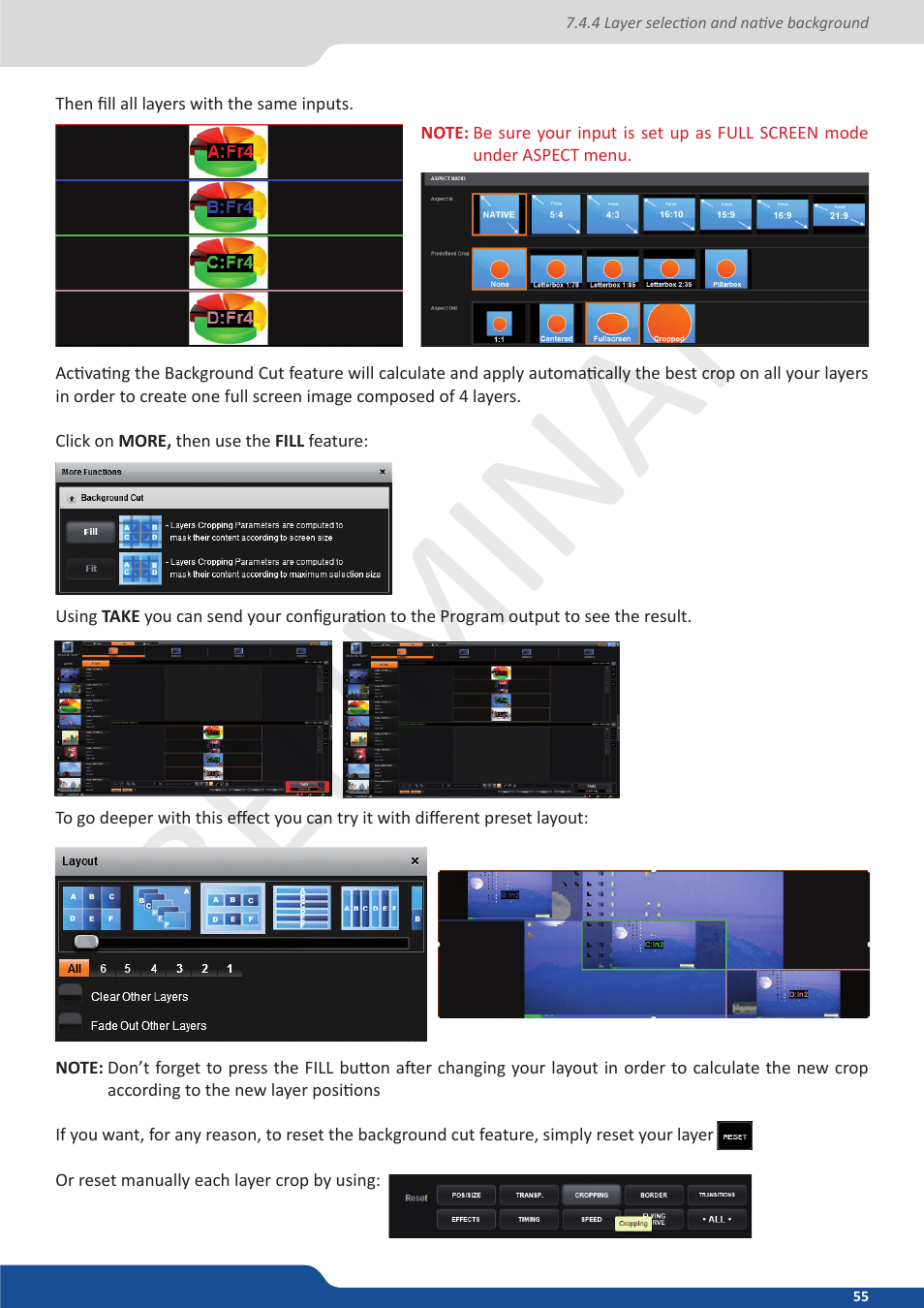 Preliminar y preliminar y | Analog Way Ascender 48 User Manual | Page 55 / 81