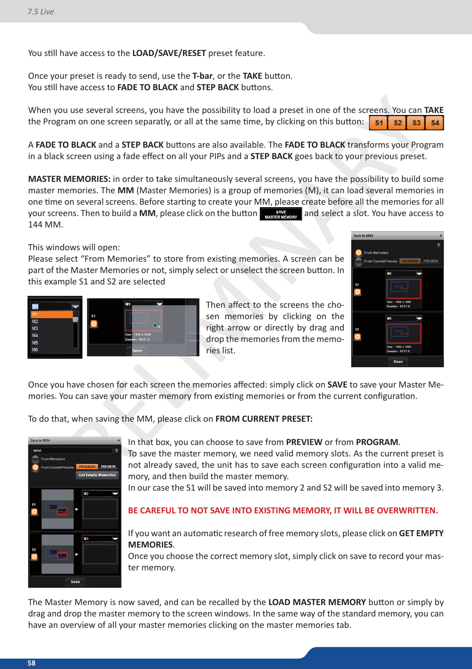 Preliminar y | Analog Way Ascender 48 User Manual | Page 58 / 81