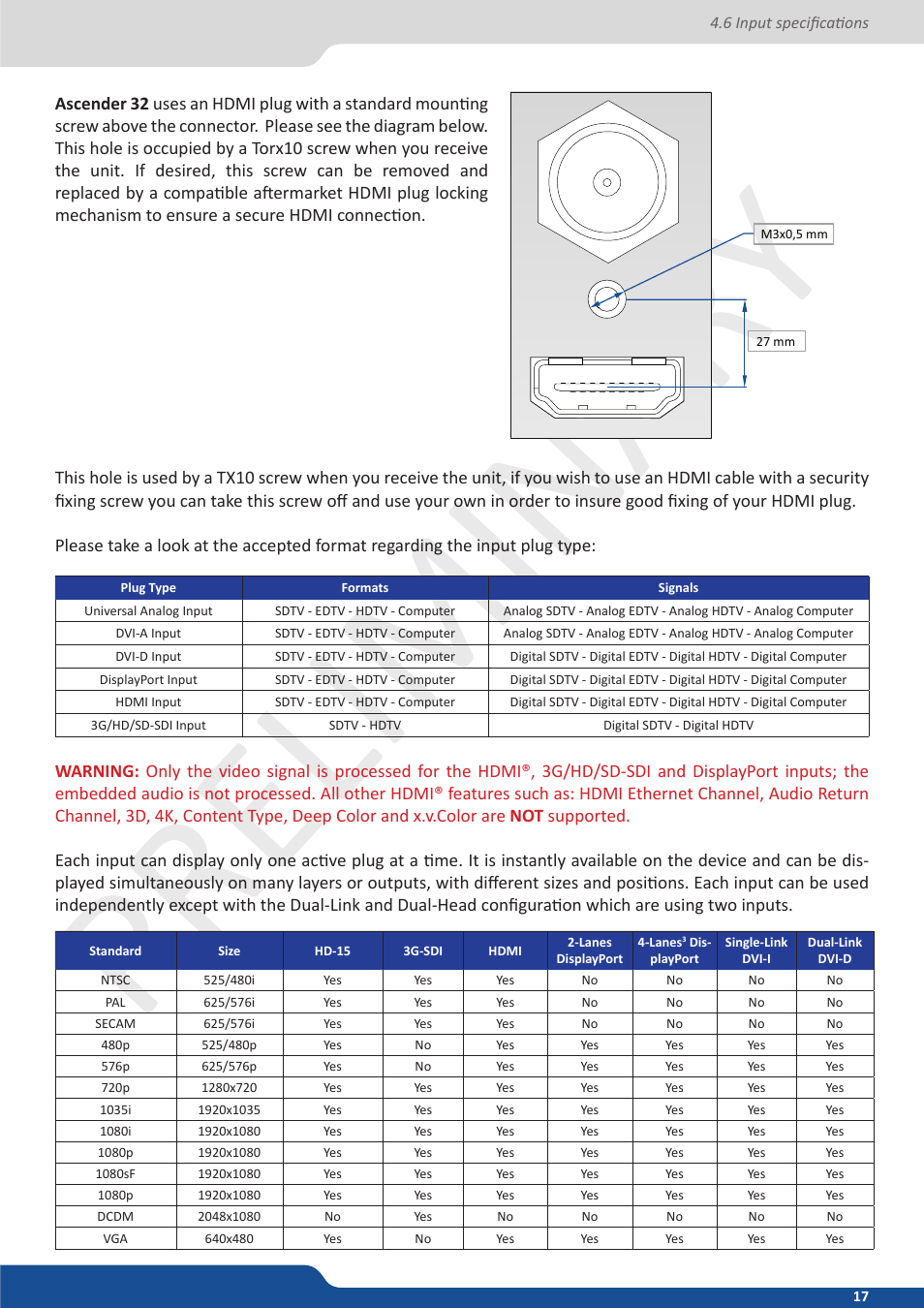Preliminar y preliminar y | Analog Way Ascender 32 User Manual | Page 17 / 81