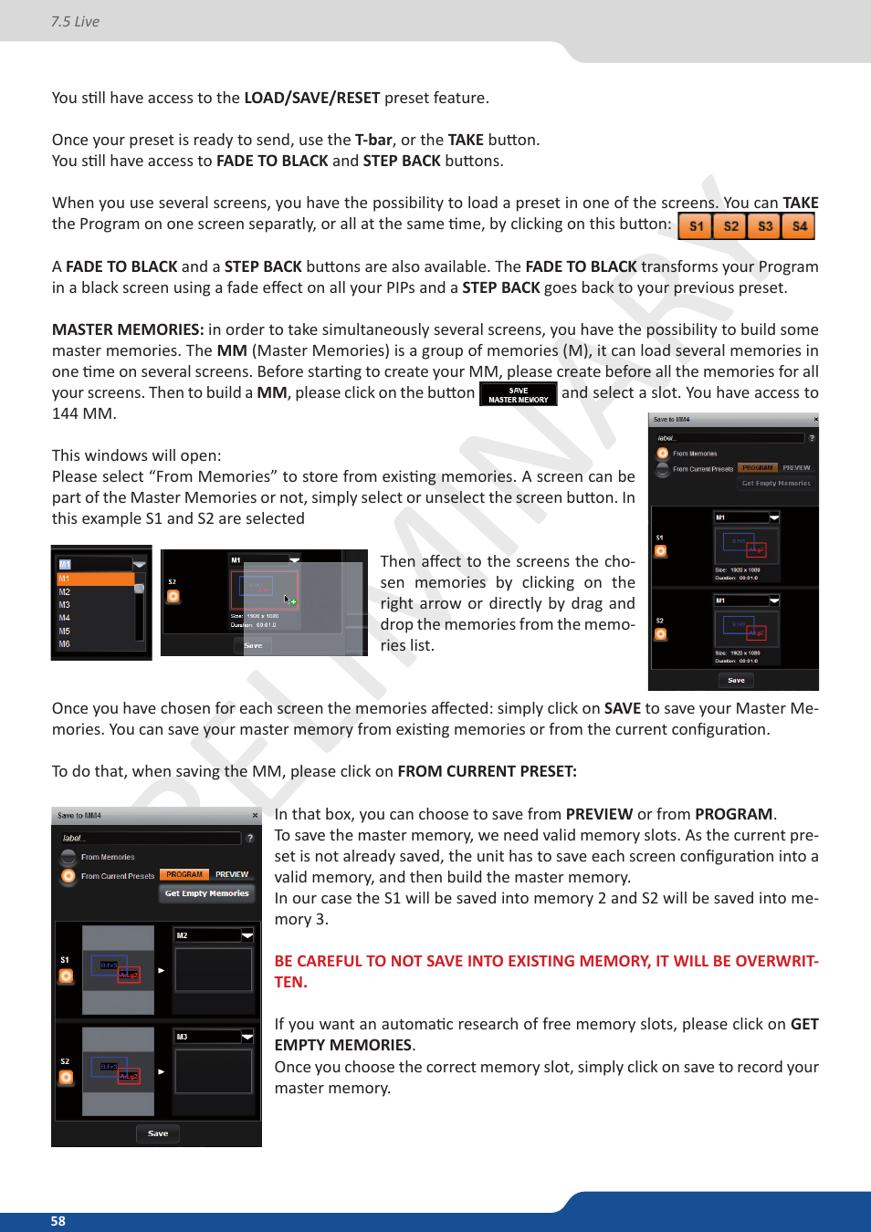Preliminar y | Analog Way Ascender 32 User Manual | Page 58 / 81