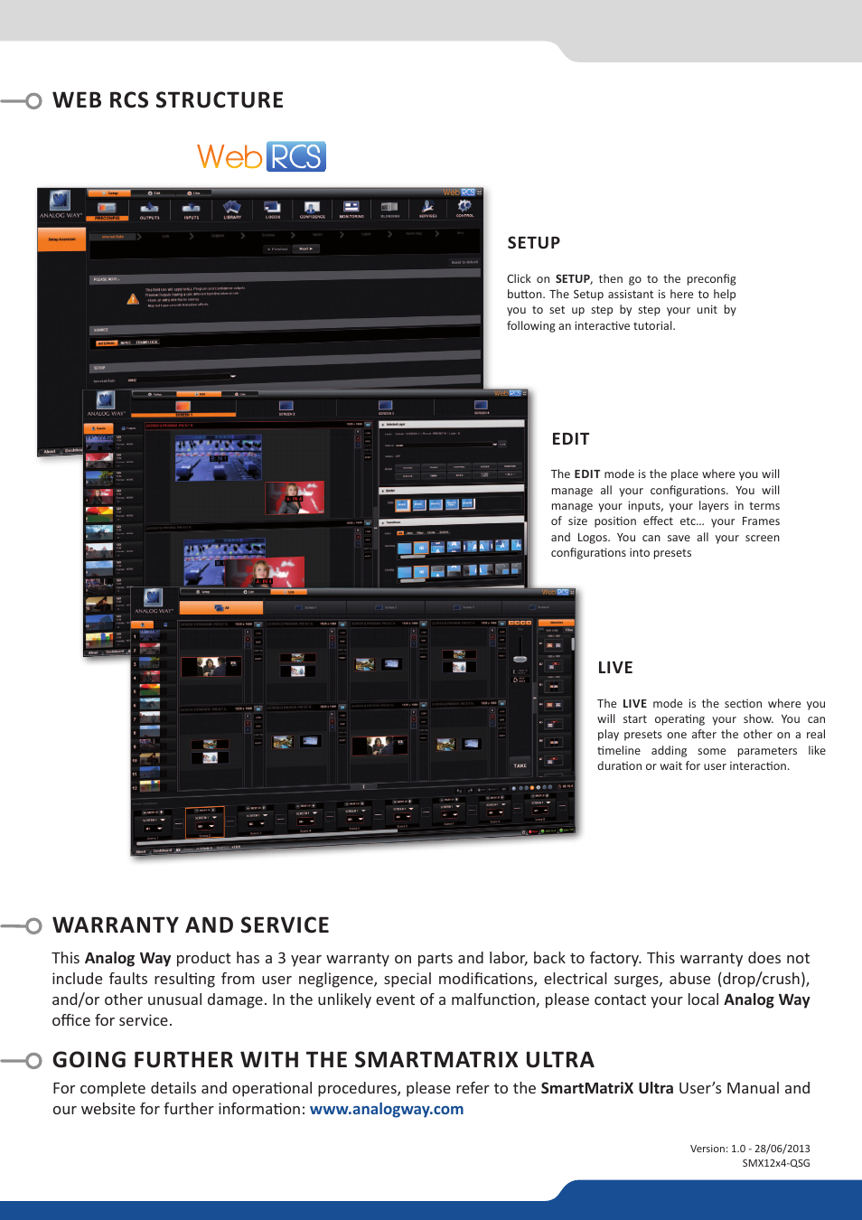 Analog Way SmartMatriX Ultra User Manual | Page 4 / 4