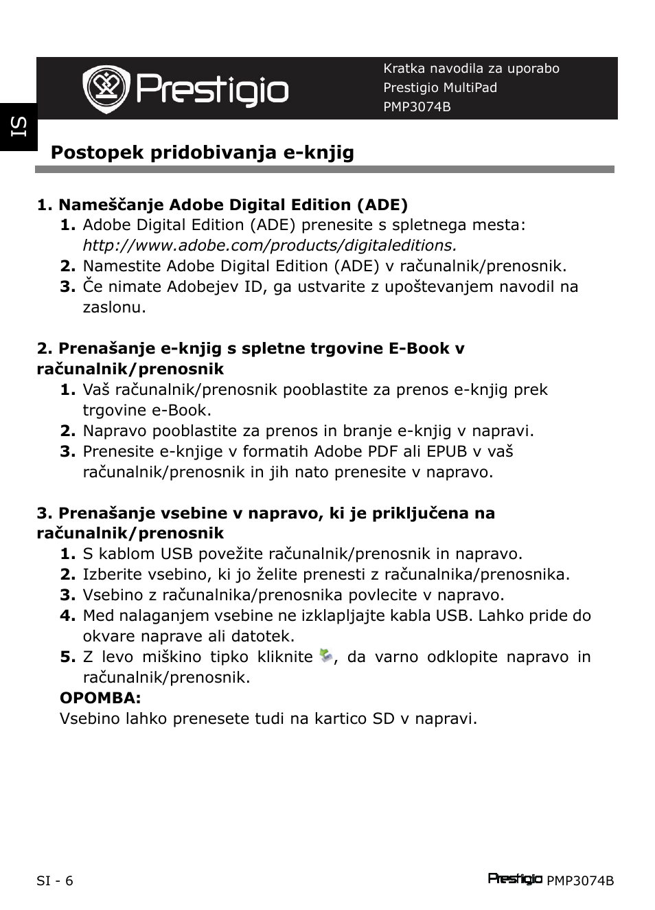 PRESTIGIO Multipad PMP3074B User Manual | Page 120 / 145