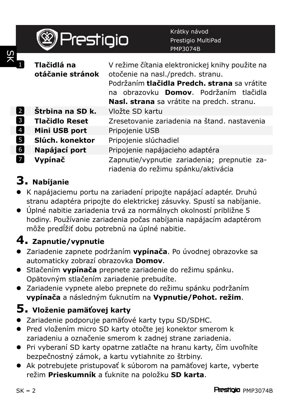 PRESTIGIO Multipad PMP3074B User Manual | Page 122 / 145