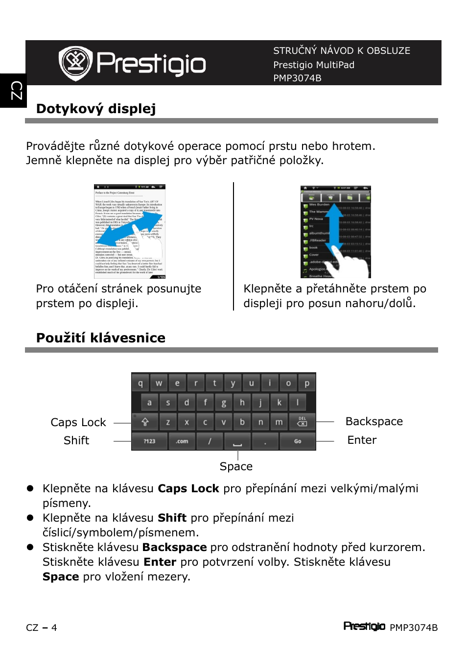 PRESTIGIO Multipad PMP3074B User Manual | Page 22 / 145