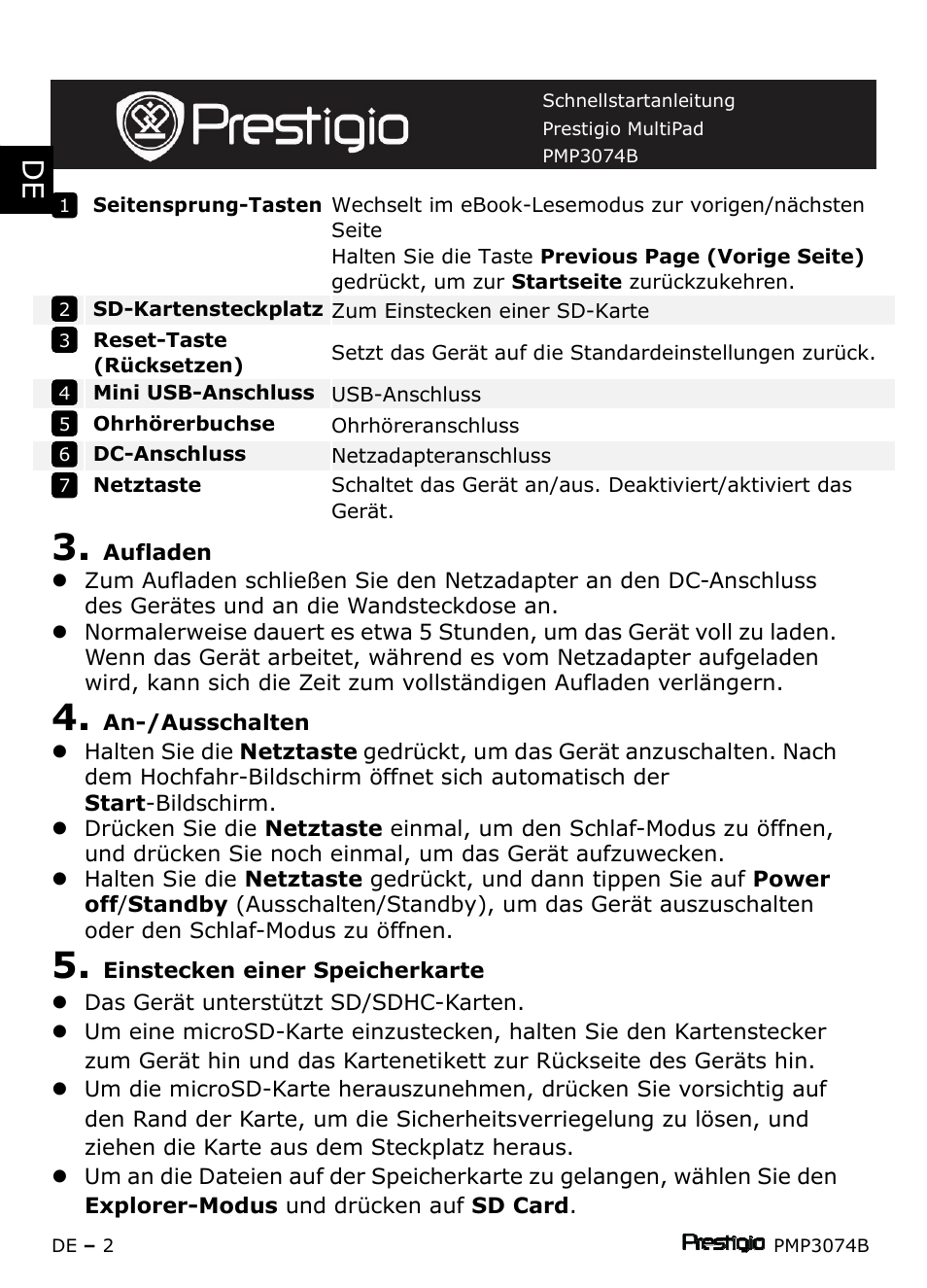 PRESTIGIO Multipad PMP3074B User Manual | Page 26 / 145