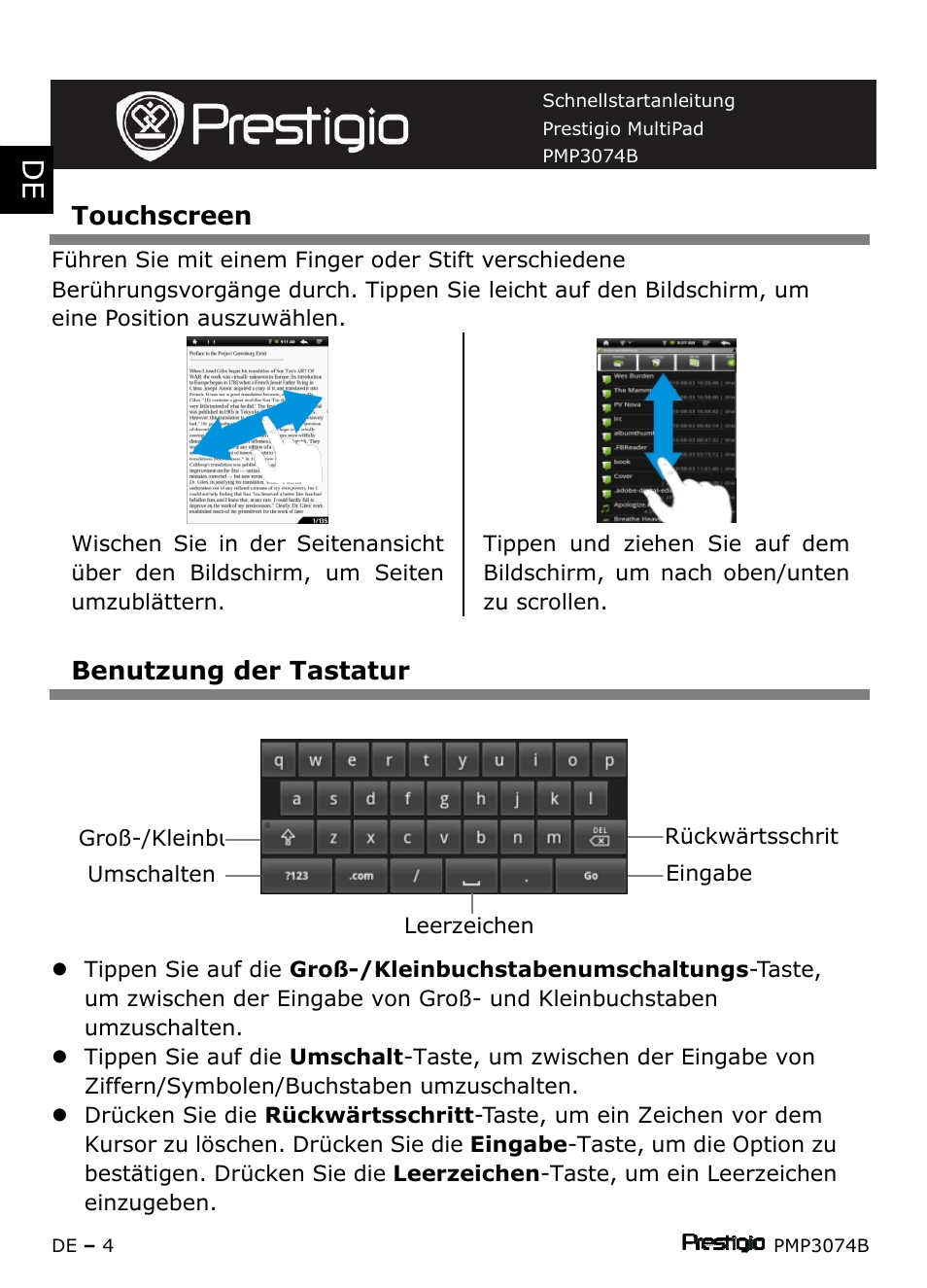 PRESTIGIO Multipad PMP3074B User Manual | Page 28 / 145