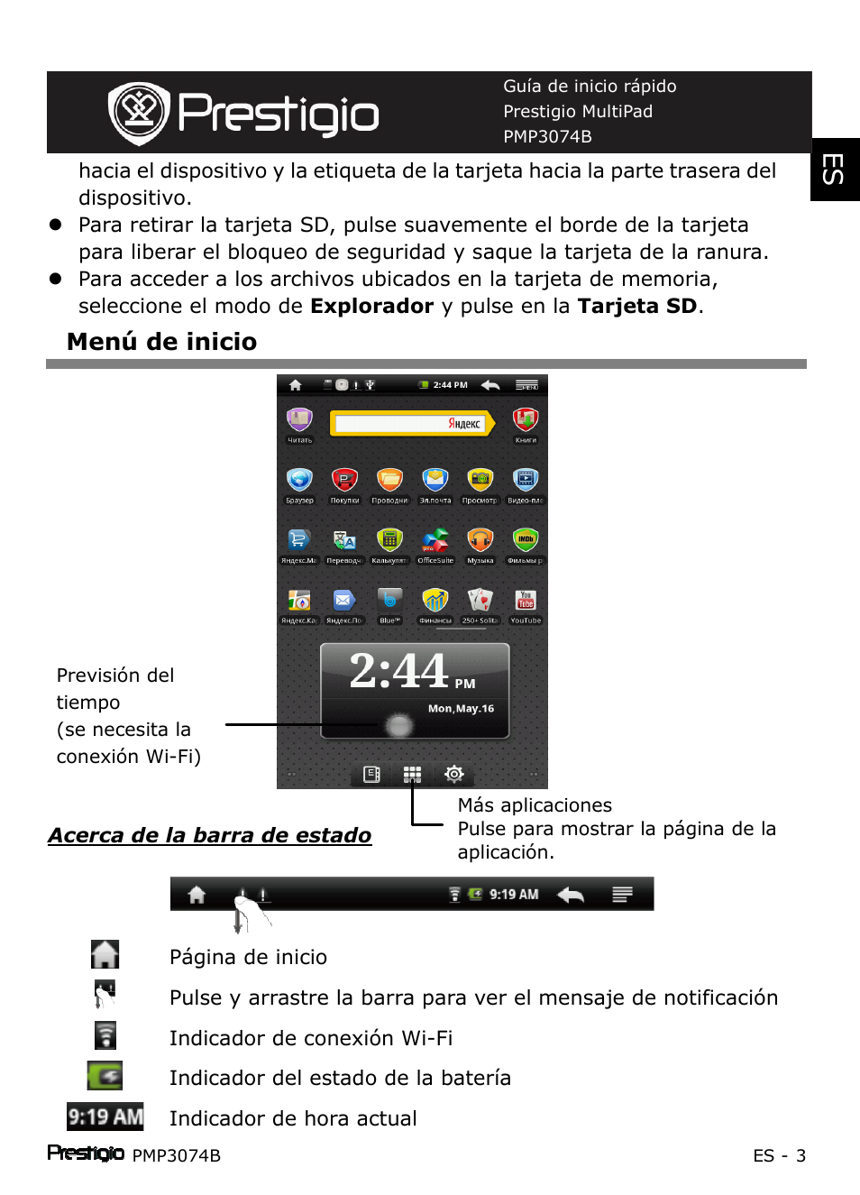 PRESTIGIO Multipad PMP3074B User Manual | Page 39 / 145