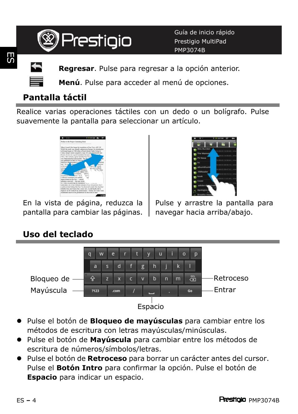 PRESTIGIO Multipad PMP3074B User Manual | Page 40 / 145