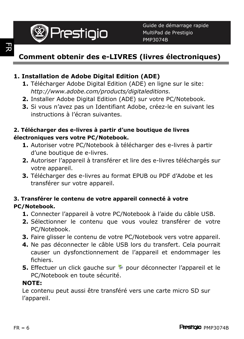 PRESTIGIO Multipad PMP3074B User Manual | Page 48 / 145