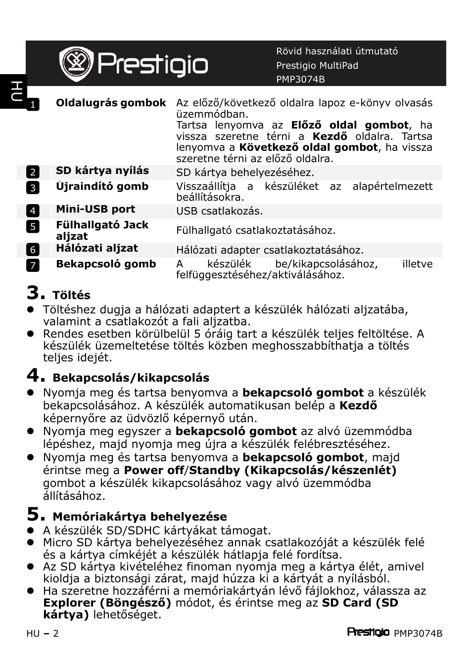 PRESTIGIO Multipad PMP3074B User Manual | Page 62 / 145