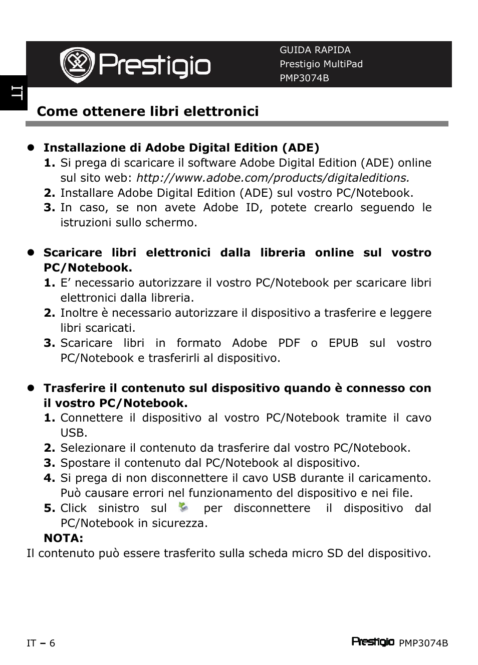 PRESTIGIO Multipad PMP3074B User Manual | Page 72 / 145